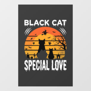 Black Cat Halloween Special Love Gothic Design