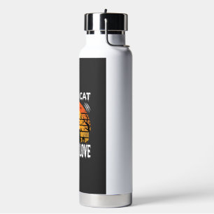 Black Cat Halloween Special Love Gothic Design Water Bottle