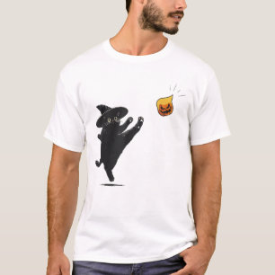 Black Cat Halloween Subtle Anti Trump T-Shirt