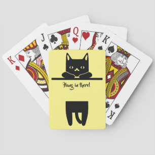 Black Cat, Hang in There! Playing Cards