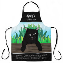 Black cat hanging on fence, Business theme, Large