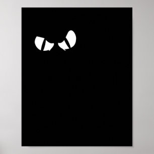 Black Cat Happy Halloween Fun Kitty Cartoon Poster