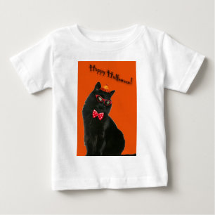 Black Cat Happy Halloween T-Shirt Baby/Infant
