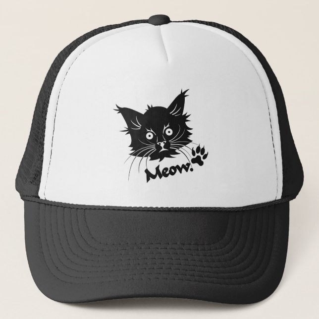 Black Cat hat - choose colour (Front)