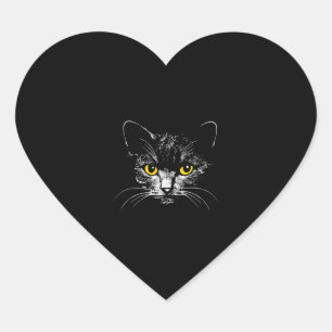 Black Cat                             Heart Sticker