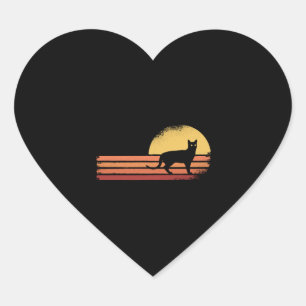Black Cat Heart Sticker