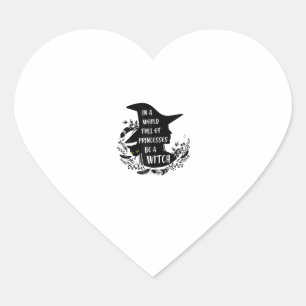 Black Cat Heart Sticker