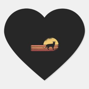 Black Cat Heart Sticker