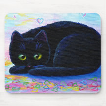 Black Cat Hearts Valentine Creationarts