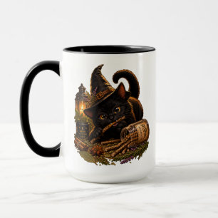 Black Cat, Herbs and Spices in Witch's Kitchen Mug