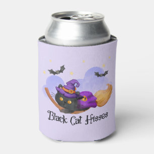 Black Cat Hisses – Halloween Witch Cat Can Cooler
