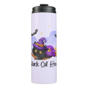 Black Cat Hisses Thermal Tumbler
