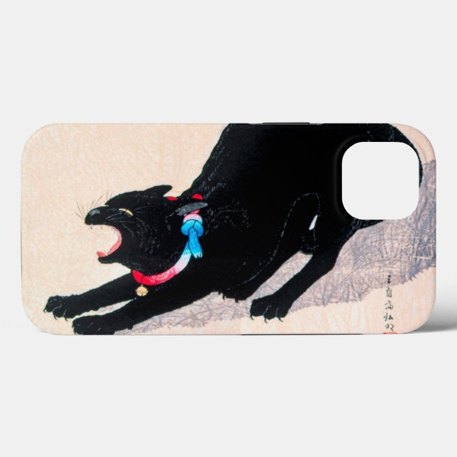 Black Cat Hissing Fine Art by Hiroaki Takahashi Case-Mate iPhone Case (Back (Horizontal))