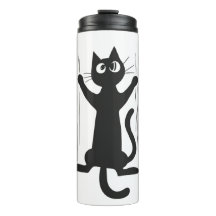 Black Cat Holding On