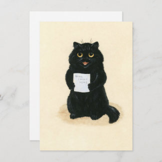 Black Cat Home Sweet Home Rescue Shelter Cute Card