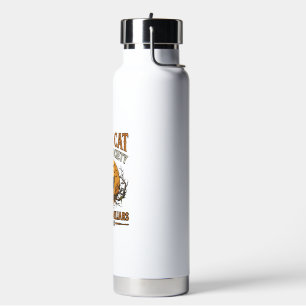 Black Cat Humane Society Halloween Full Moon Bats_ Water Bottle
