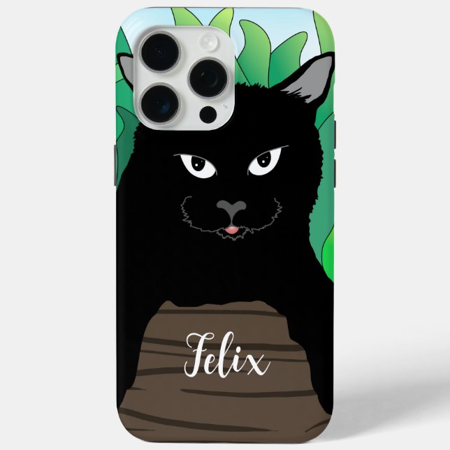 Black Cat  Illustration Case-Mate iPhone Case (Back)