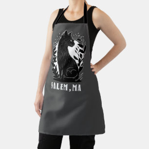 Black Cat Illustration Salem Apron