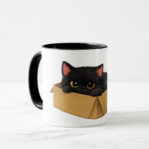 Black Cat in a Box Mug