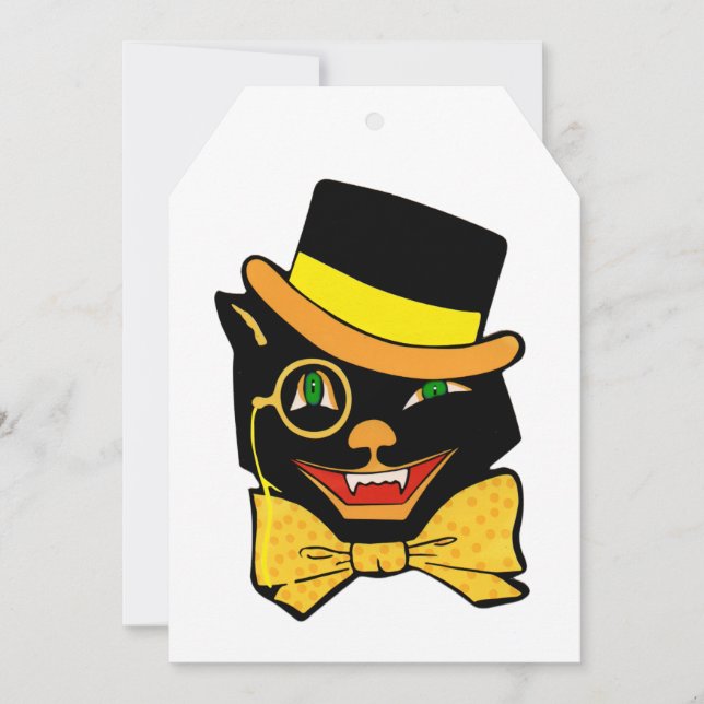 Black Cat in a Top Hat (Front)