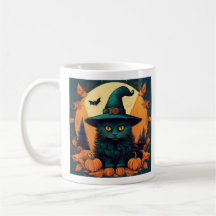Black Cat in a Witches Hat 