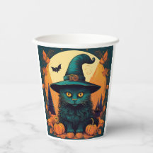 Black Cat in a Witches Hat 