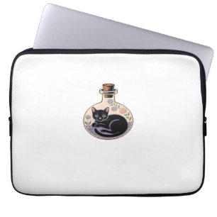 Black Cat in Potion Bottle Classic T-Shirt Laptop Sleeve