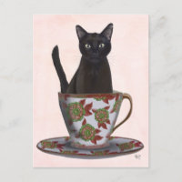 Black Cat in Teacup