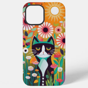 Black Cat in The Garden iPhone 12 Pro Max Case