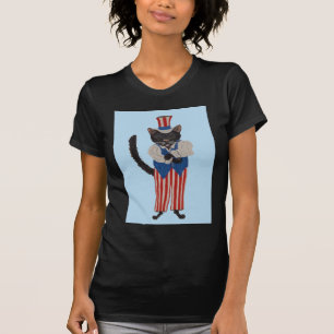 Black Cat In Uncle Sam Suit T-Shirt