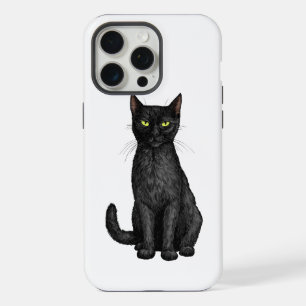 Black cat iPhone 15 pro max case