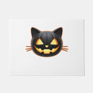 Black Cat Jack o'Lantern Emoji Classic T-Shirt Doormat