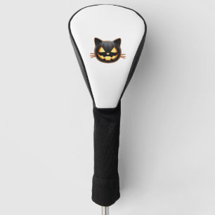 Black Cat Jack o'Lantern Emoji Classic T-Shirt Golf Head Cover