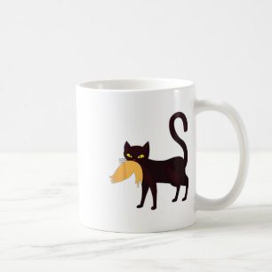 Black Cat Kamala Harris With Trump Hair Sarcastic  Coffee Mug