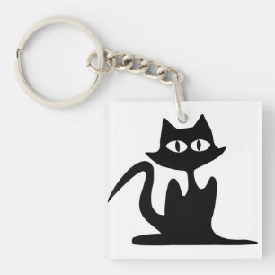 BLACK CAT KEY RING