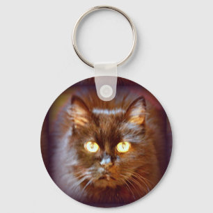 black cat key ring