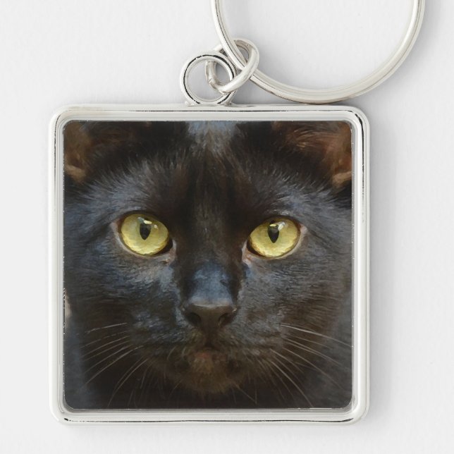 Black cat key ring (Front)