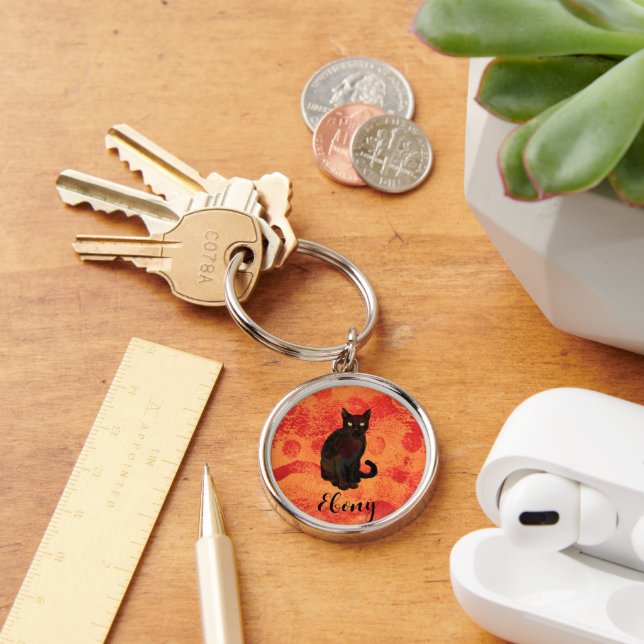 Black cat key ring (Desk)