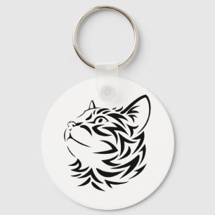 black cat key ring