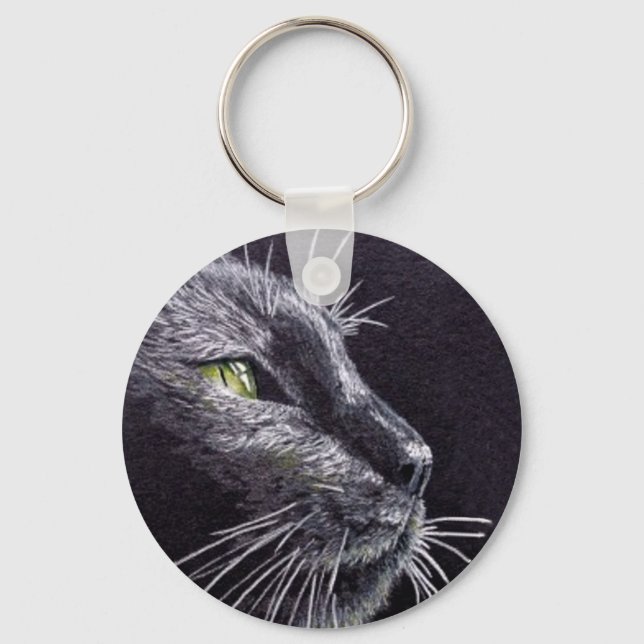 Black Cat Key Ring (Front)