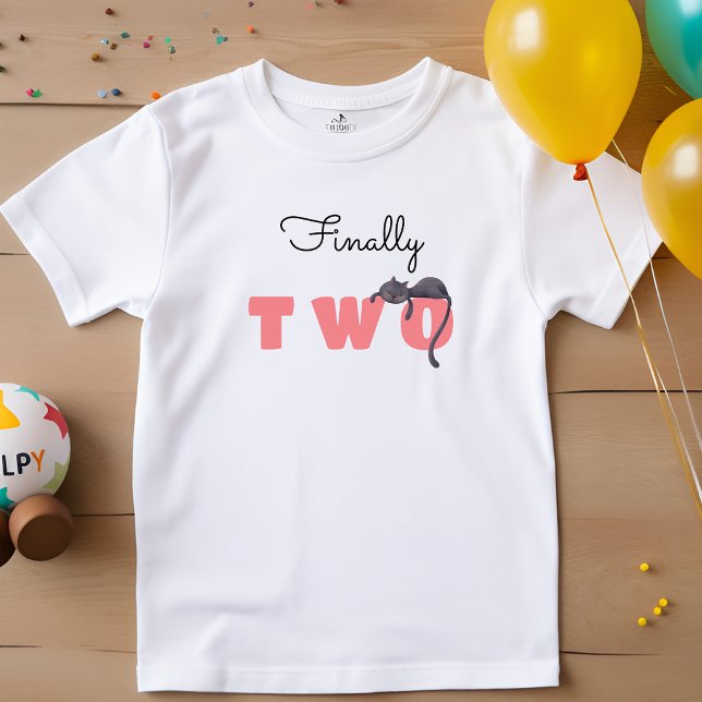 Black cat kids birthday baby T-Shirt (Creator Uploaded)