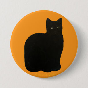 Black Cat Kitten Pet Rescue Noir Maureen Girard 7.5 Cm Round Badge