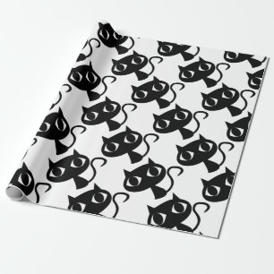 BLACK CAT KITTEN WRAPPING PAPER