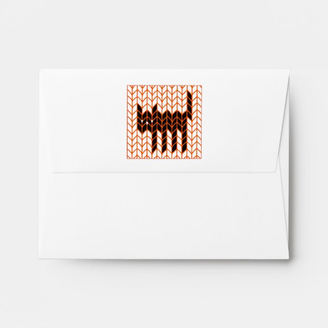 BLACK CAT KNIT A2 Envelope  (Back (Top Flap))