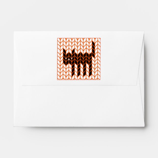 BLACK CAT KNIT A6 Envelope  (Back (Top Flap))