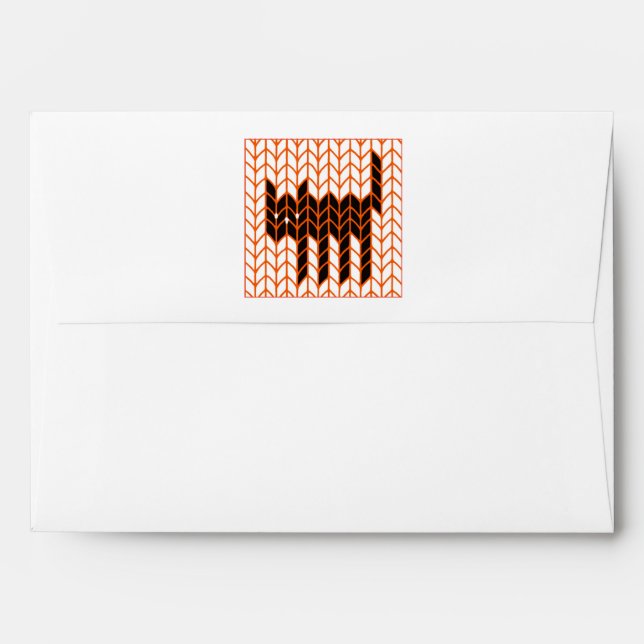 BLACK CAT KNIT A7 Envelope  (Back (Top Flap))