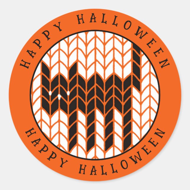 BLACK CAT KNIT Large Round Envelope Seals II (Front)