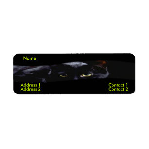 Black Cat Label Return Address Label