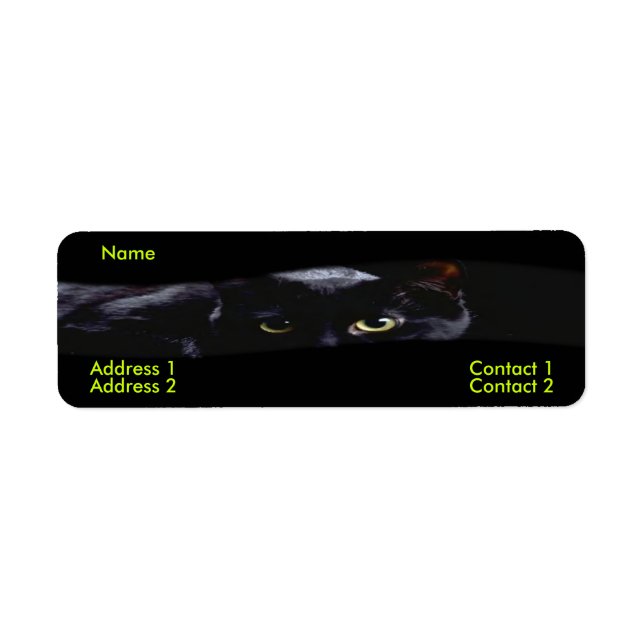 Black Cat Label Return Address Label (Front)