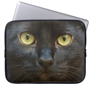 Black cat laptop sleeve